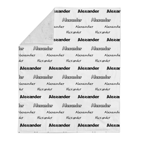 Personalized Name Minky Blanket - ALEXANDER font Style