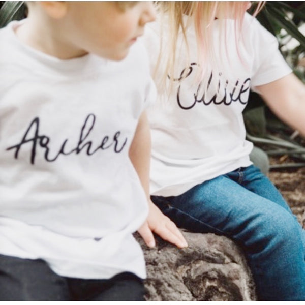 Personalized Name Shirt - WHITE - Dotboxed