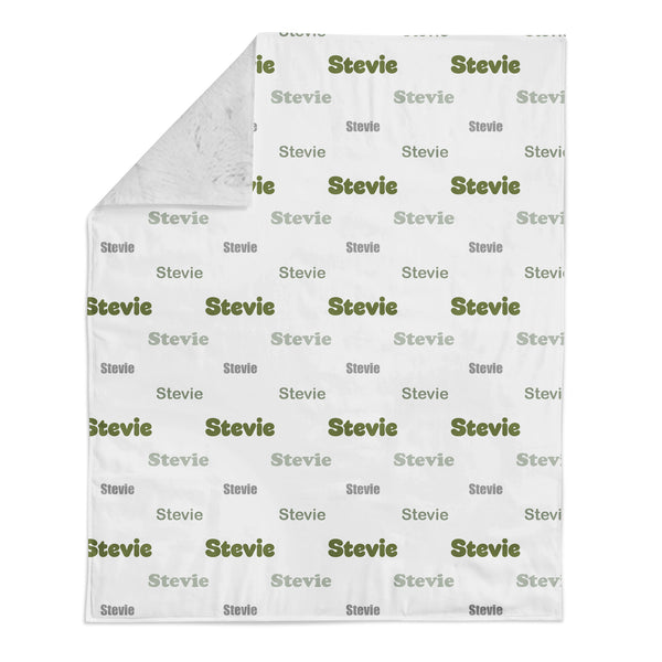 Personalized Name Minky Blanket - STEVIE font Style