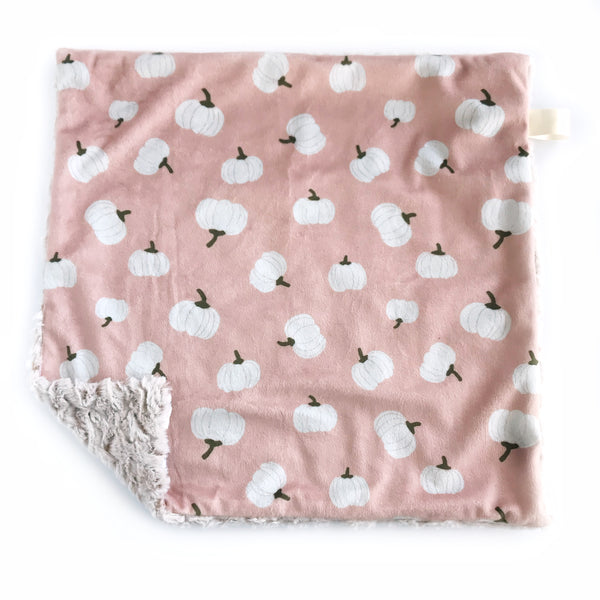 Tossed White Pumpkins on Blush Pink - Lovey