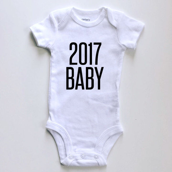 2017 baby (bold font) announcement - BODYSUIT - Dotboxed