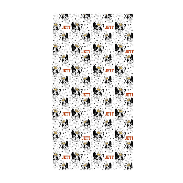 Personalized Name - Beach Towel with Large Centered Name - Dotboxed