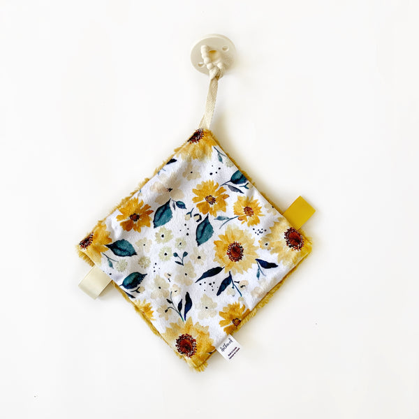 Pacifier Lovey - Sunflowers on Cream