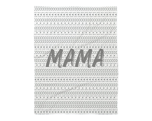 Family Name Minky Blanket - Mudcloth  *2 Layer