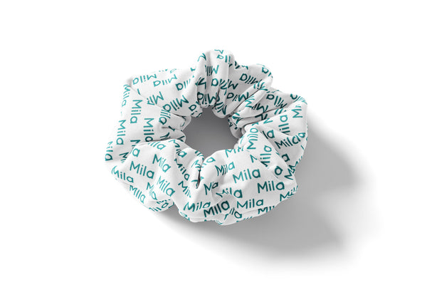 Personalized Name Scrunchie *moisture wicking- Basic Name Repeat - Dotboxed