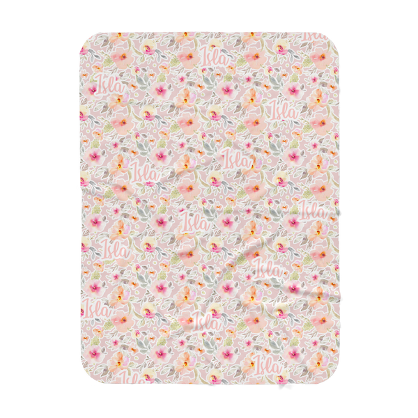 Personalized Name Blanket - ISLA FLORAL