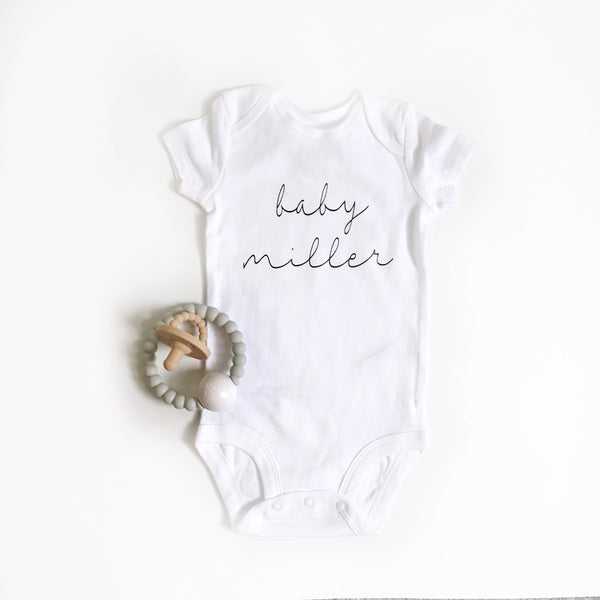 Personalized Name Bodysuit - WHITE - Dotboxed