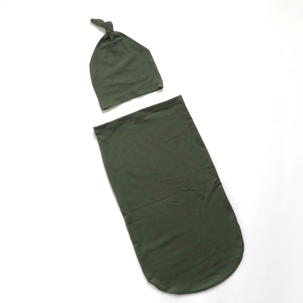 Newborn Sac Set - MOSS GREEN - Dotboxed