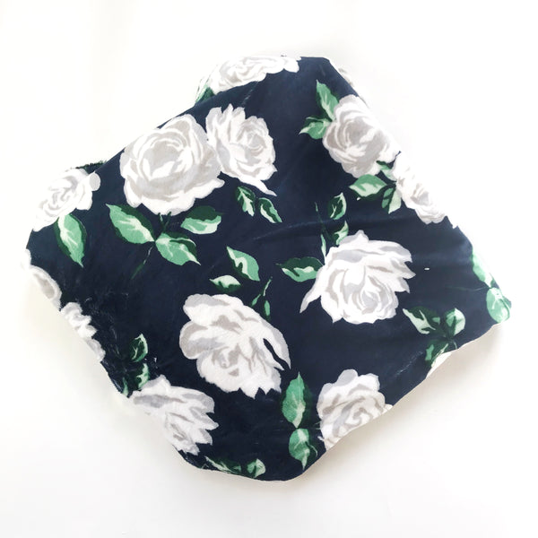 Navy Floral Minky Blanket - Dotboxed