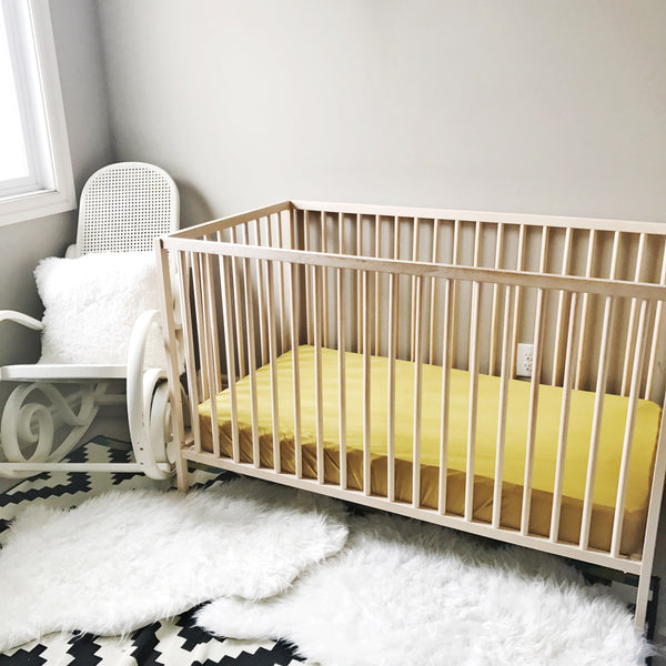 Bamboo Crib Sheet - Gold Palm ***** - Dotboxed