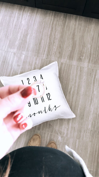 MILESTONE PILLOW ONE OF A KIND - MONTHS - Wholesale - Dotboxed