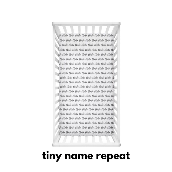 Tiny Name Repeat - Personalized Name Bedding - Dotboxed