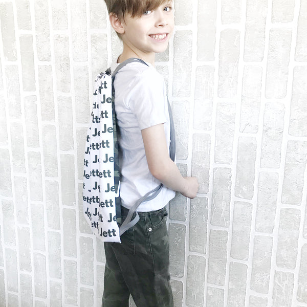 Personalized Name - Drawstring Backpack - Dotboxed