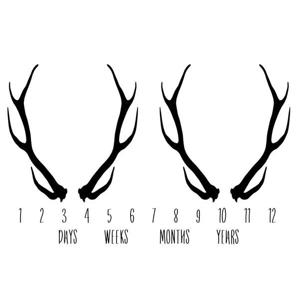 ANNIVERSARY BLANKET - ANTLERS for TWINS - Dotboxed