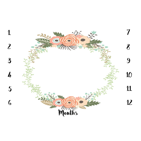 ANNIVERSARY BLANKET - FLORAL WREATH 1 - Dotboxed