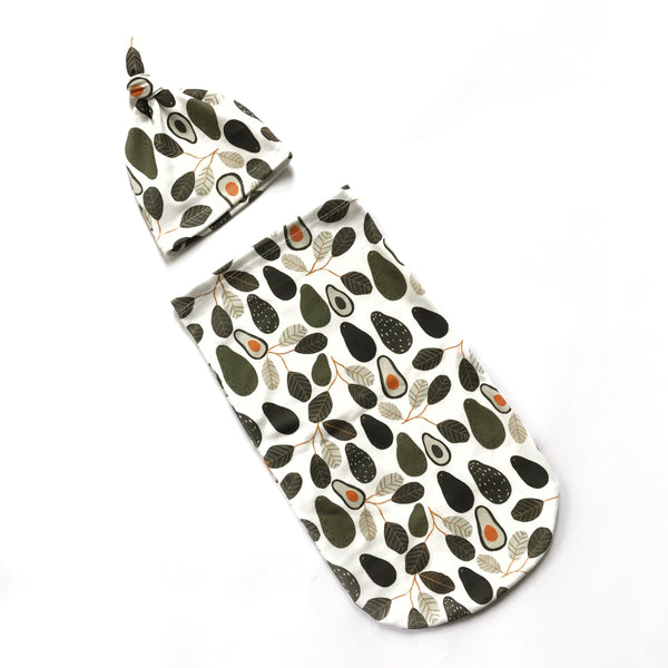 Newborn Sac Set - AVOCADOS ON WHITE - Dotboxed