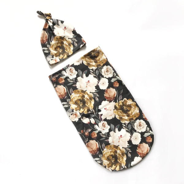 Newborn Sac Set - MIDNIGHT PEONY - Dotboxed