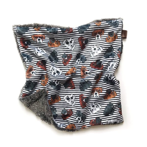 Lovey Blanket - Boxer Dog Stripes - Dotboxed