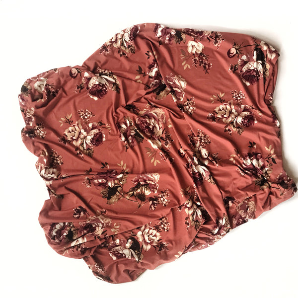 Stretchy Swaddle Blanket in Coral Floral**** - Dotboxed