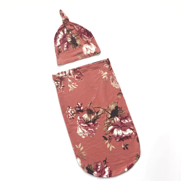 Newborn Sac Set - CORAL FLORAL - Dotboxed