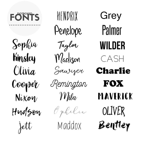 Small Name Repeat on Coloured Background - Personalized Name Bedding - Dotboxed