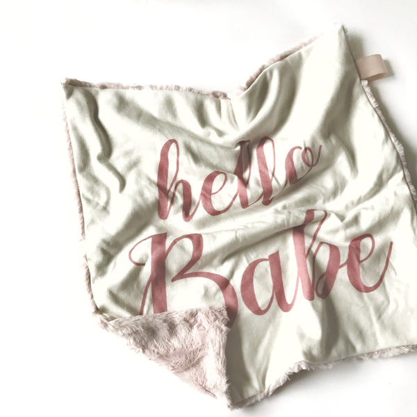 Personalized Name Lovey Blanket - LARGE CENTERED NAME - Dotboxed