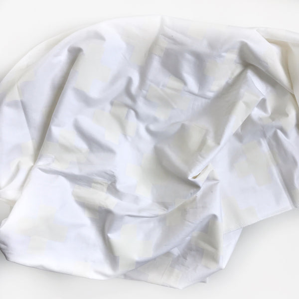 OFF WHITE PLUS SIGNS ON WHITE BLANKET - Dotboxed