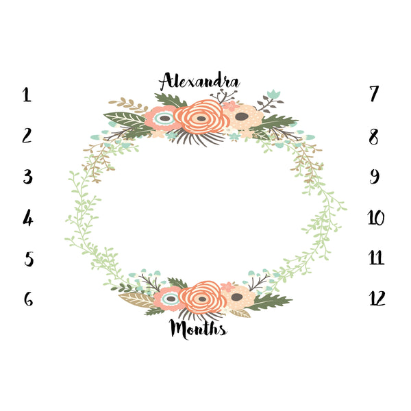 ANNIVERSARY BLANKET - FLORAL WREATH 1 - Dotboxed