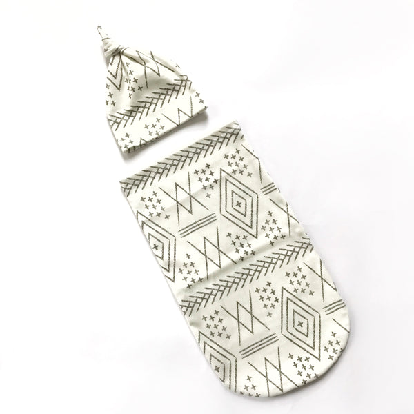 Newborn Sac Set - AZTEC OFF WHITE - Dotboxed