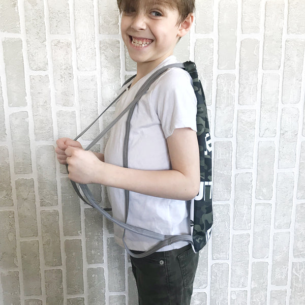 Personalized Name - Drawstring Backpack - Dotboxed